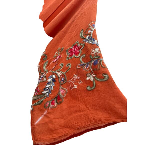 Orange Embroidered Kimono - Picture 3 of 5